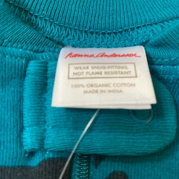 NWT HALLOWEEN KIDS HANNA ANDERSON ZIP UP SLEEPER “BLUE SPIDERS” SIZE 0-3 - Picture 5 of 15